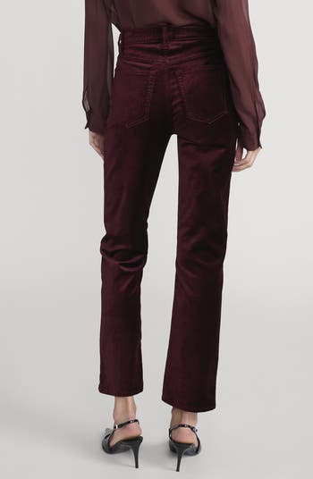 Le Sleek Velvet Ankle Straight Leg Pants
