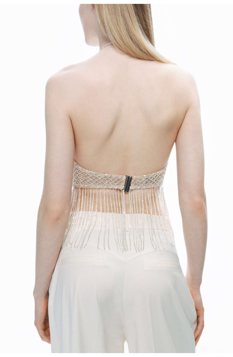 Nocturne Beaded Tassel Detailed Crop Top, Alternate, color, 