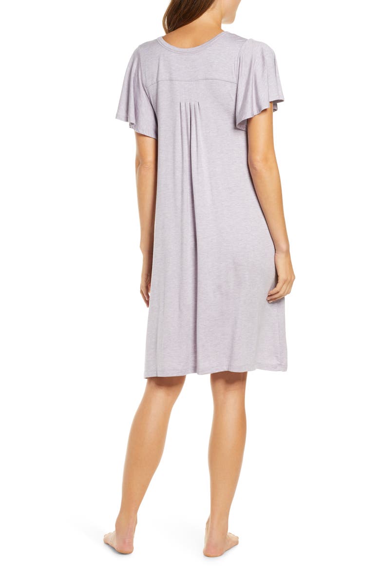Flutter Sleeve Nightgown, Alternate, color, LILAC