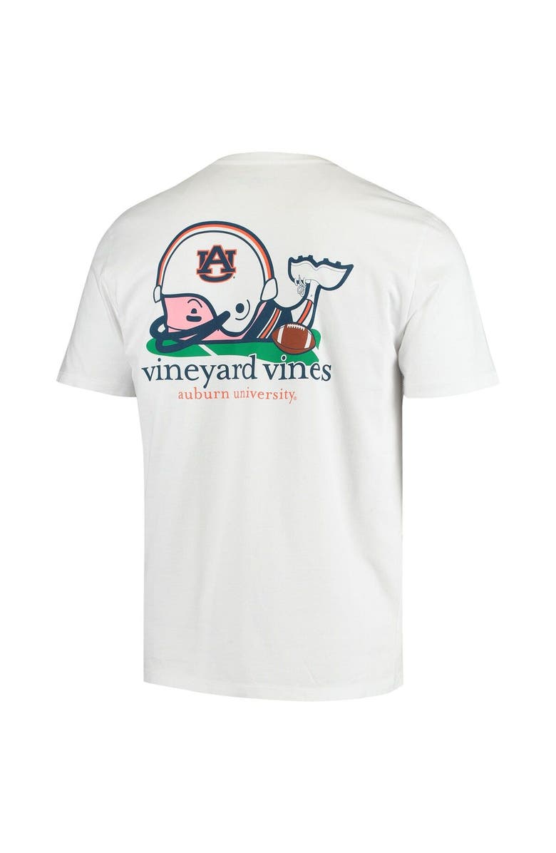 vineyard vines Men's Vineyard Vines White Auburn Tigers Football Whale T-Shirt, Alternate, color, 