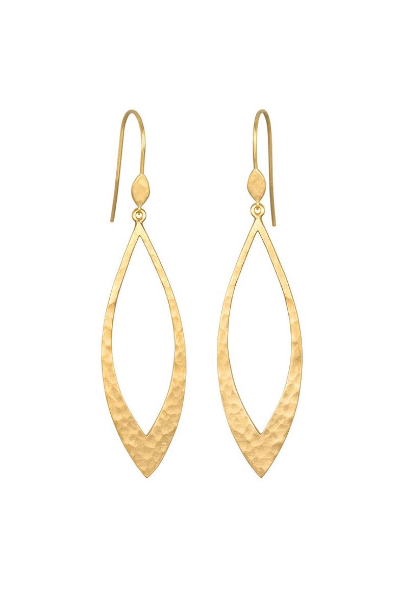 Emerging Beauty Gold Lotus Petal Earrings, Main, color, Gold