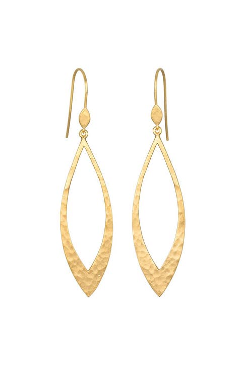 Emerging Beauty Gold Lotus Petal Earrings