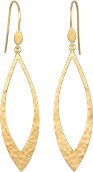 Satya Jewelry Emerging Beauty Gold Lotus Petal Earrings