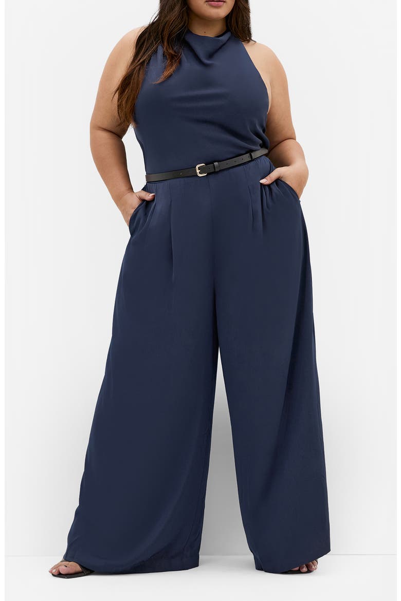 Clara Wide Leg Jumpsuit, Main, color, NAVY