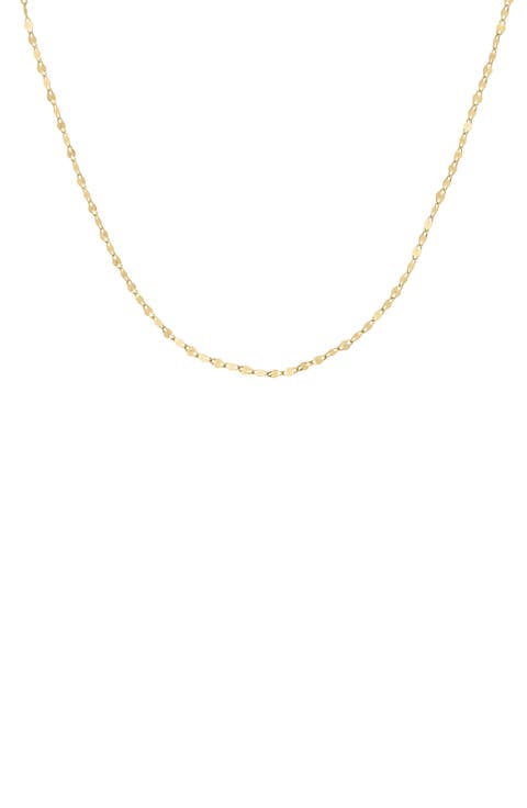 10K Gold Mirror Chain Necklace