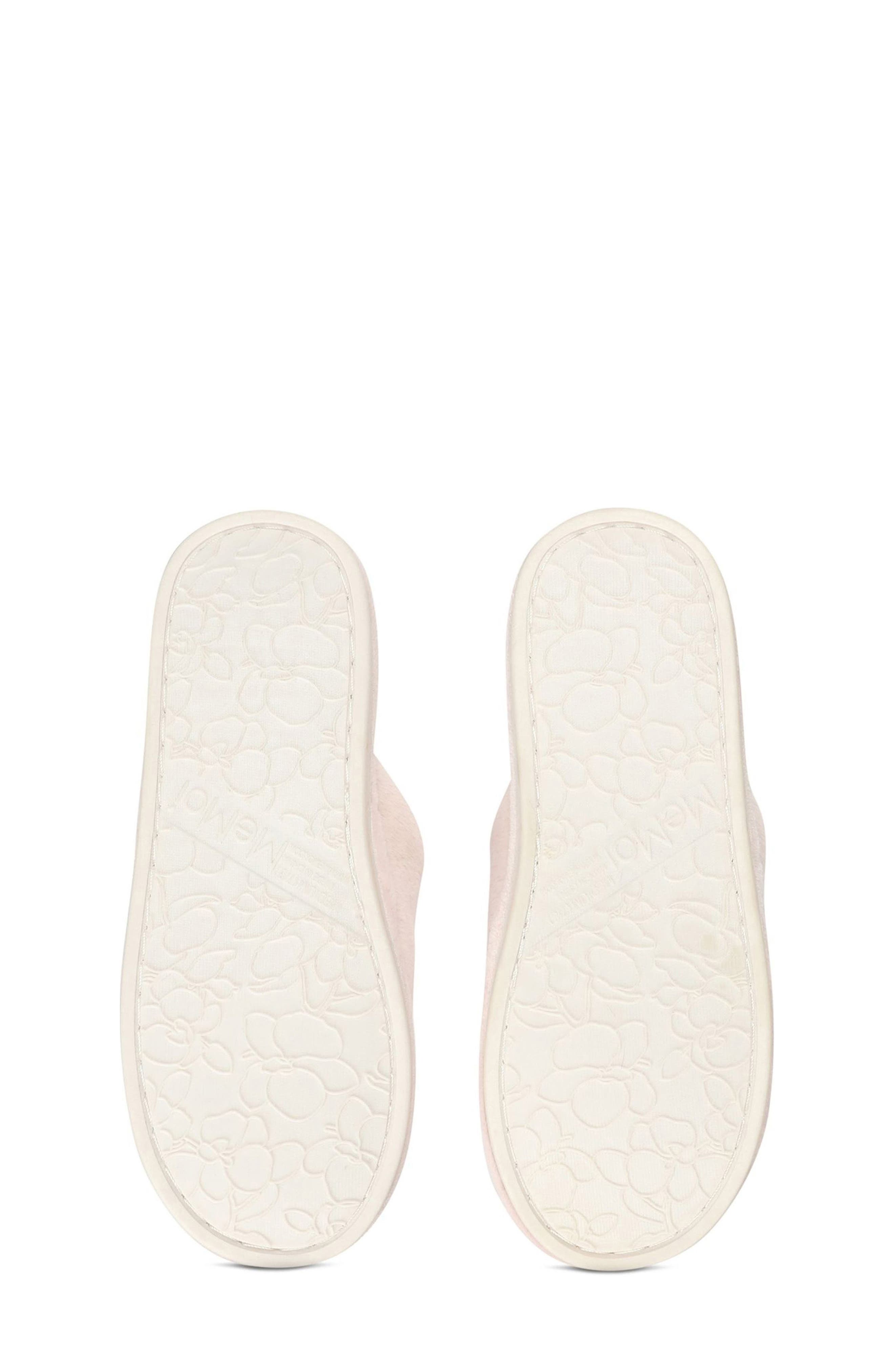 I Love Paris Faux Fur Memory Foam Slipper, Alternate, color, PALE BLUSH