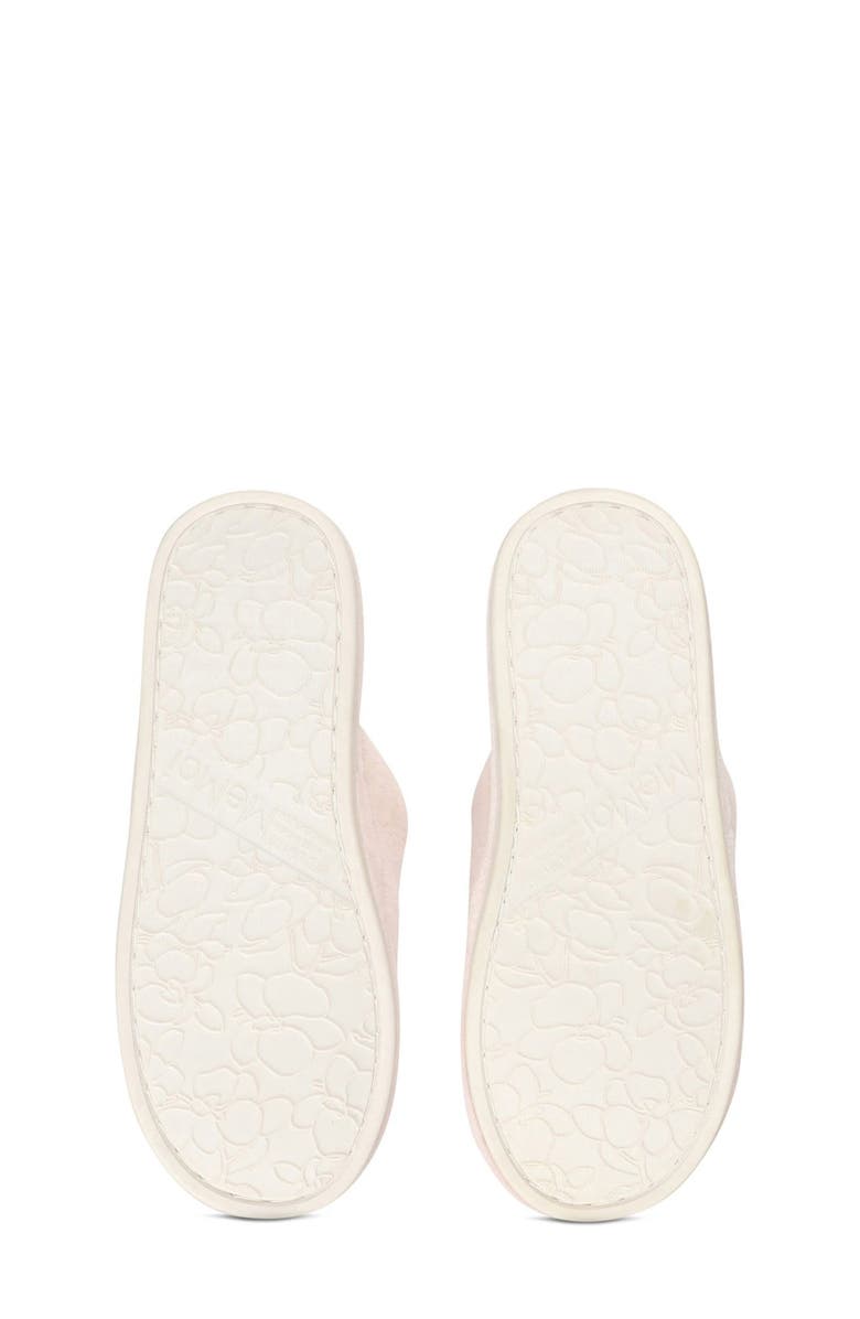 MeMoi I Love Paris Faux Fur Memory Foam Slipper, Alternate, color, Pale Blush