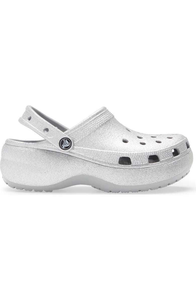 CROCS Classic Glitter Waterproof Platform Clog, Alternate, color,
