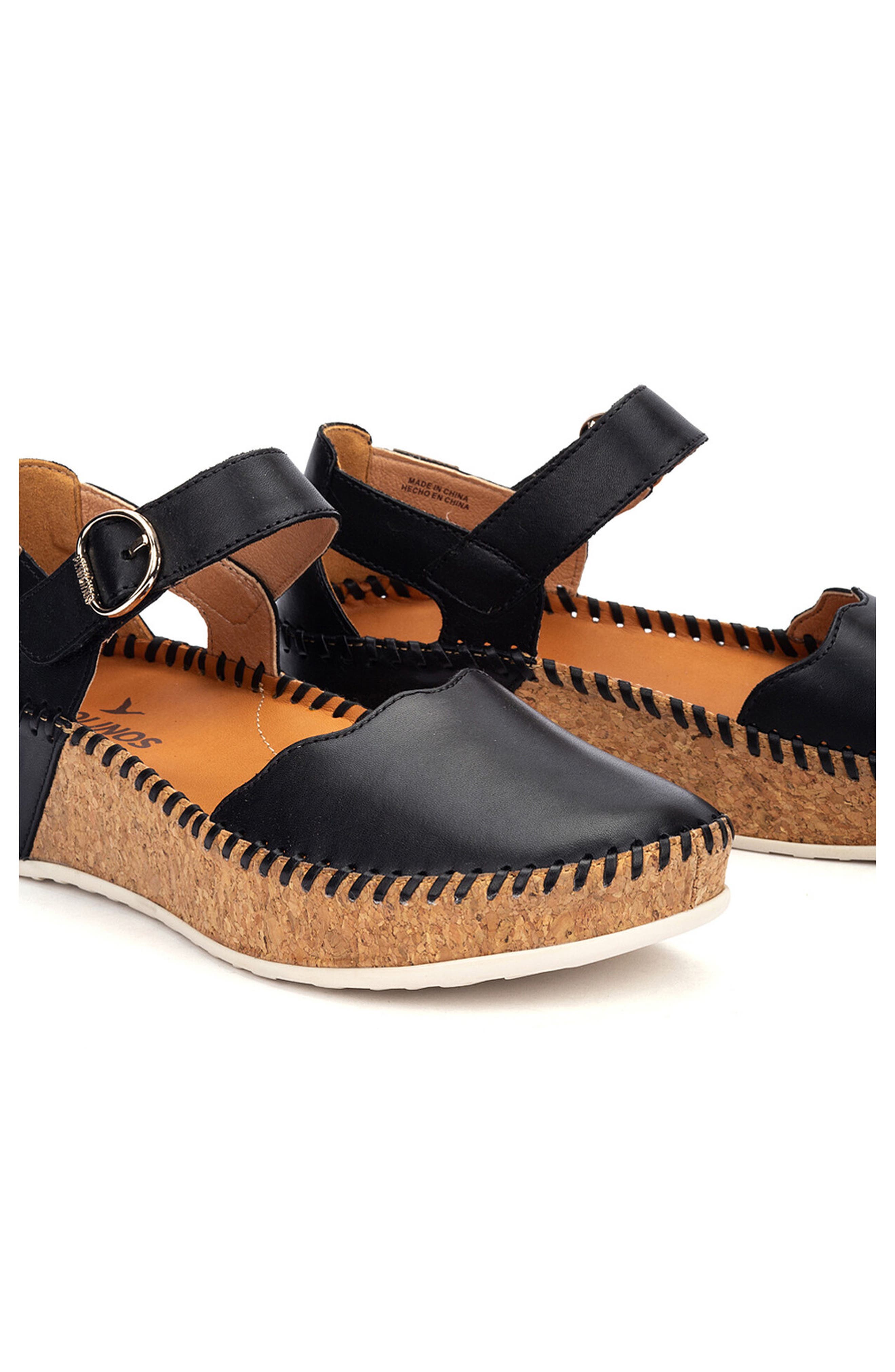 PIKOLINOS Marina Wedge Flat, Alternate, color, Black/ Black