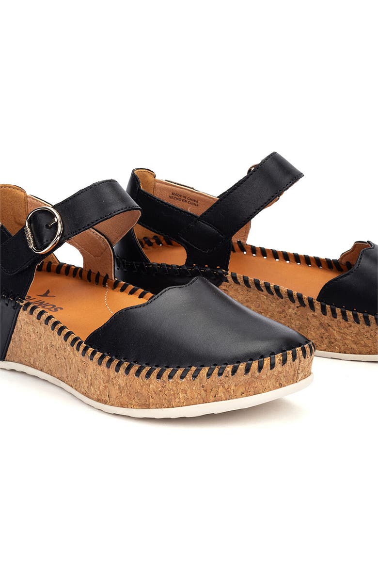 PIKOLINOS Marina Wedge Flat, Alternate, color, Black/ Black
