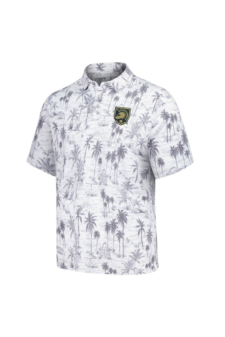 Men's Tommy Bahama Gray Army Black Knights Sport Cabana Shores IslandZone Tri-Blend Polo, Alternate, color, Gray