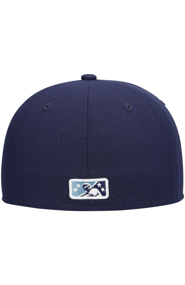 New Era Men's New Era Navy Wilmington Blue Rocks Authentic Collection Team Alternate 59FIFTY Fitted Hat, Alternate, color, 