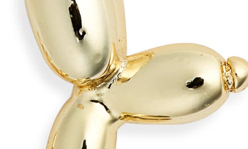 The Sis Kiss Balloon Dog Charm In Gold