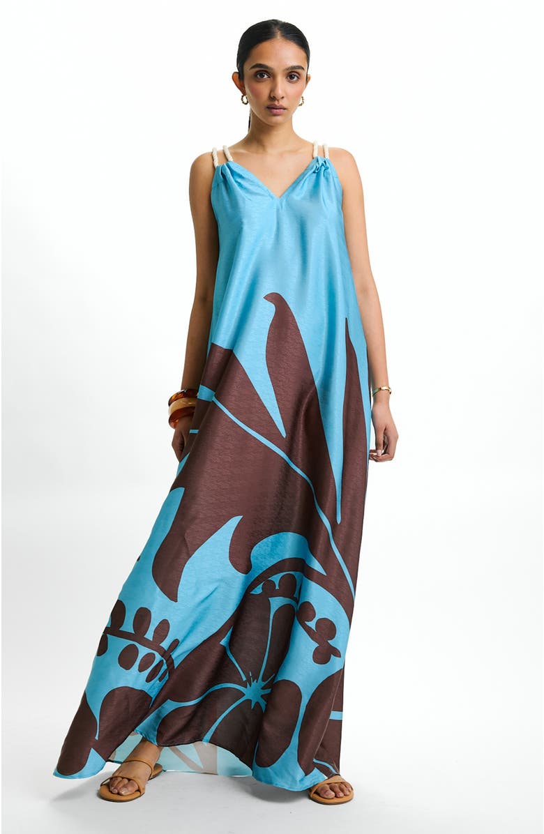 DIARRABLU Printed Jwana Ula Mint Maxi Dress, Alternate, color, Ula Mint