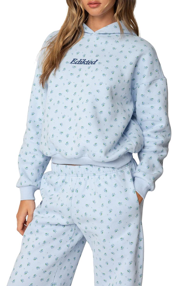 Flower Power Hoodie, Alternate, color, LIGHT-BLUE
