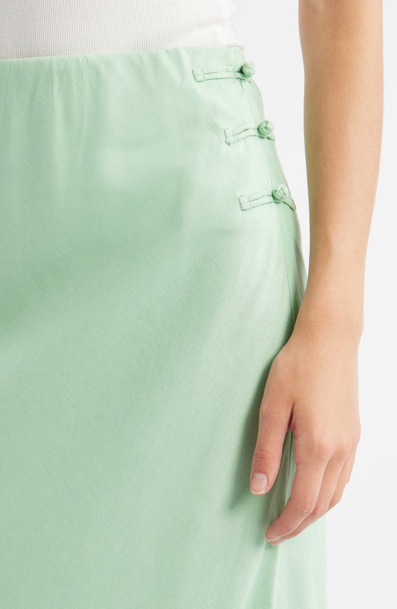 MANGO Woven Maxi Skirt, Alternate, color, Pastel Green
