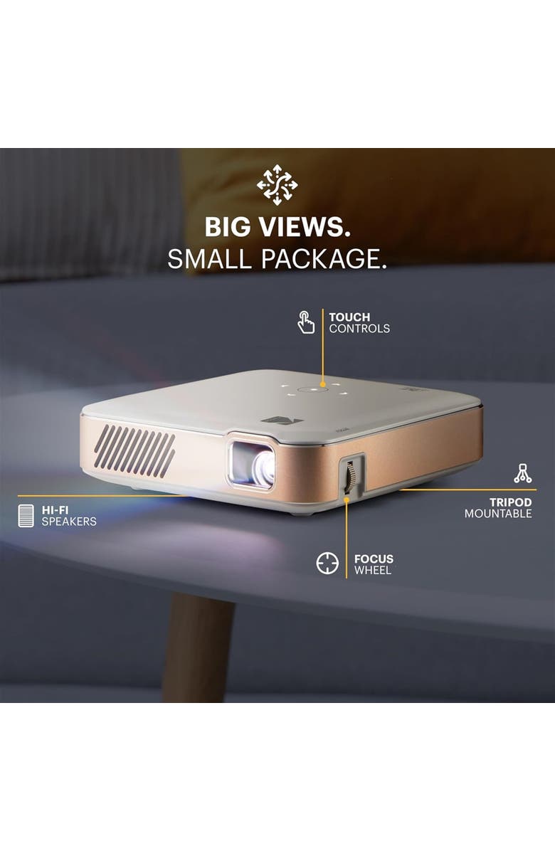 Kodak Luma 450 Smart Projector, Full HD Portable Pico Projector with 80" Screen, Tripod, Remote
Case, Alternate, color, White