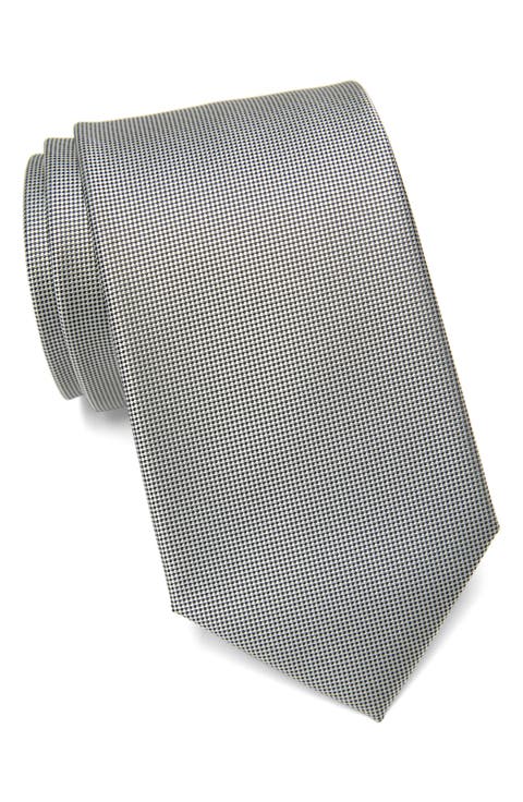 Silver Spun Solid Tie