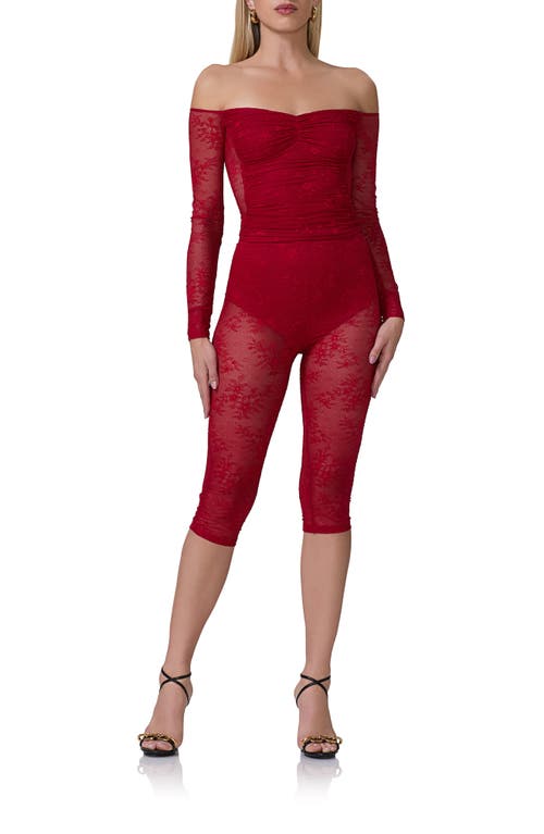 AFRM AFRM GEMMA SEMISHEER FLORAL LACE PANTS 