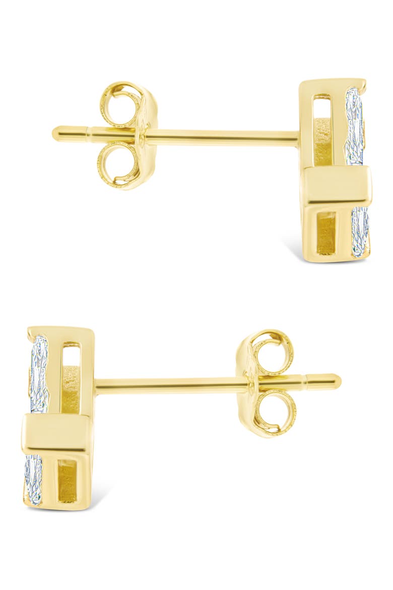 Macy Baguette Cubic Zirconia Stud Earrings, Alternate, color, GOLD