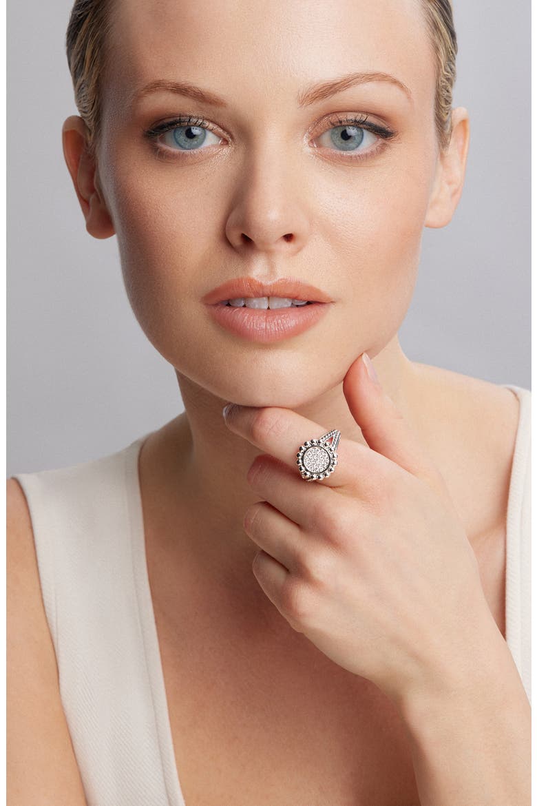 Caviar Spark Diamond Ring, Alternate, color, SILVER/ DIAMOND