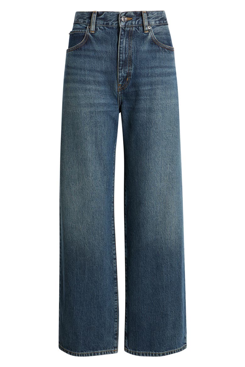 The Bow High Waist Barrel Jeans, Alternate, color, BOT