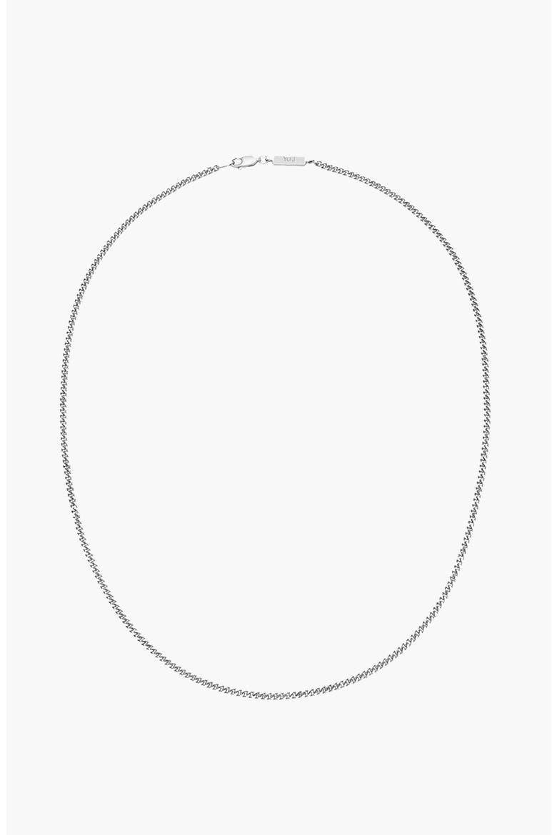 Curb Chain Necklace, Main, color, Silver