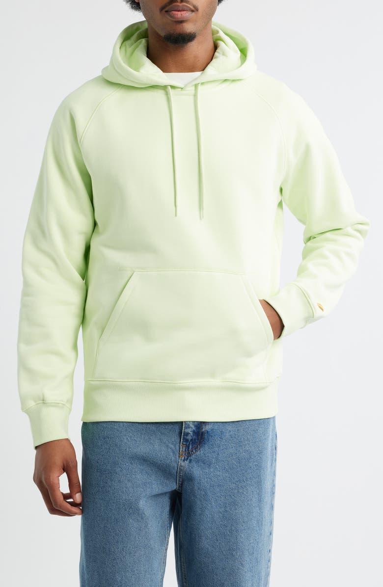 Carhartt Work In Progress Chase Fleece Hoodie, Main, color, Air Green / Gold