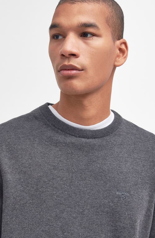 Barbour Pima Cotton Crewneck Sweater In Gray