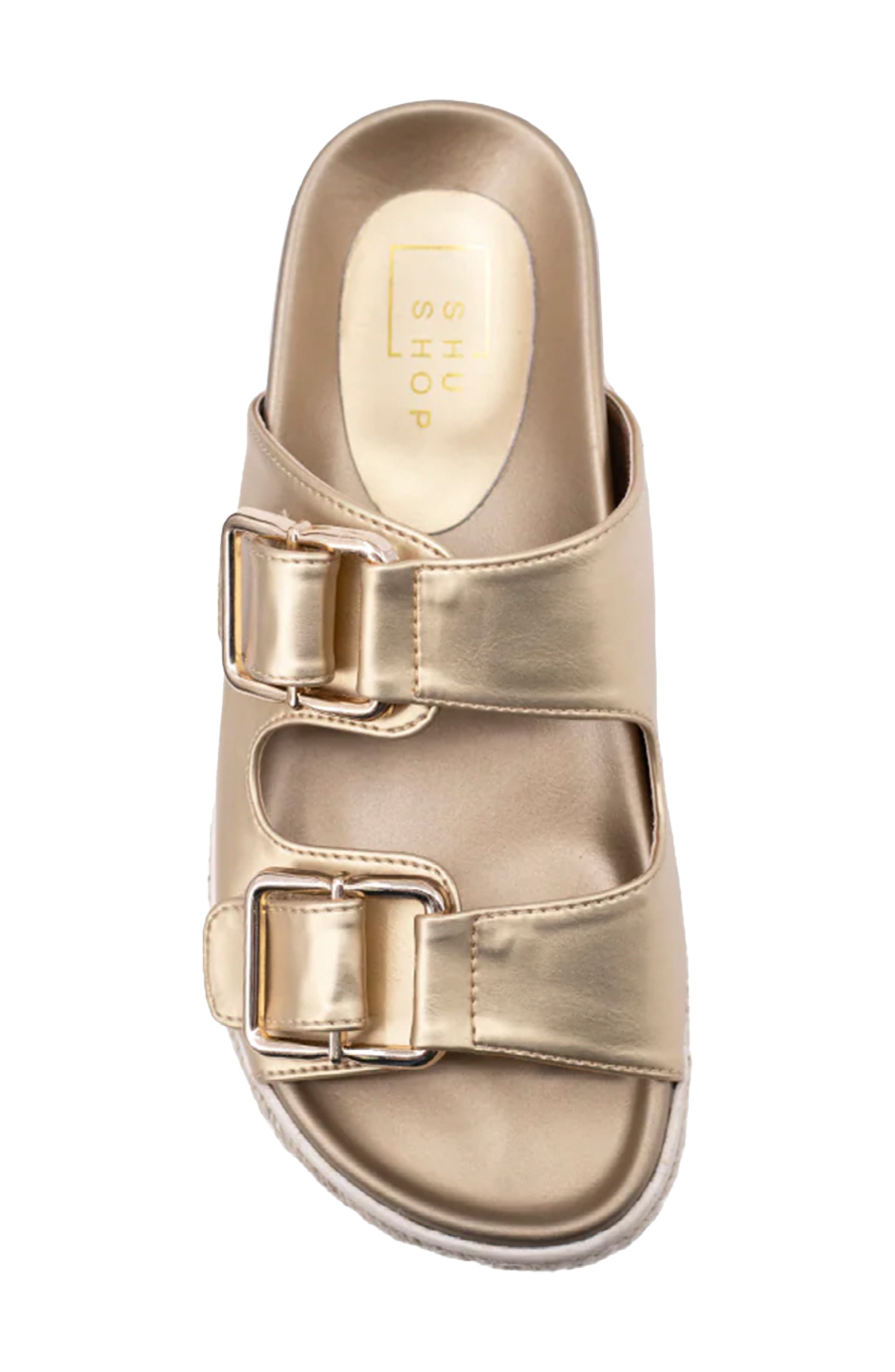 SHUSHOP Xyla Lug Sole Sandal, Alternate, color, Gold