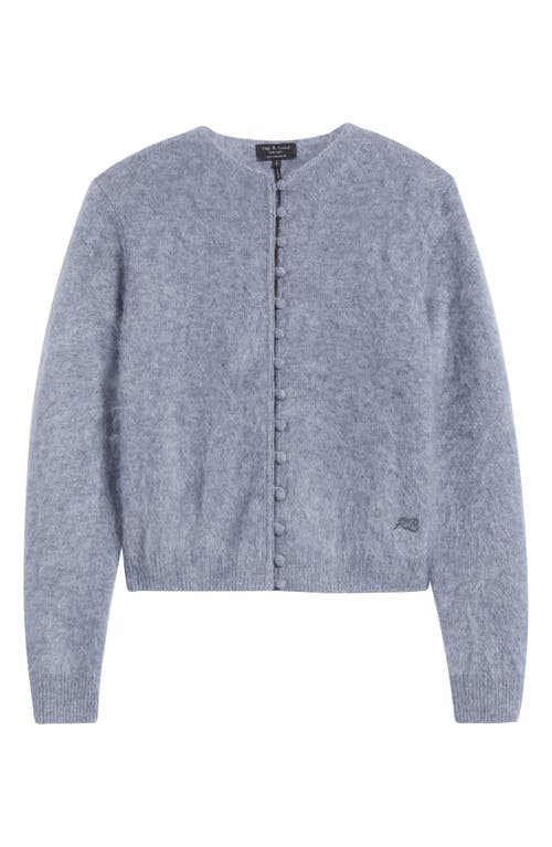 Rag & Bone Jada Brushed Cashmere Cardigan In Blue