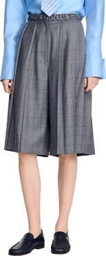 SANDRO Check wool shorts