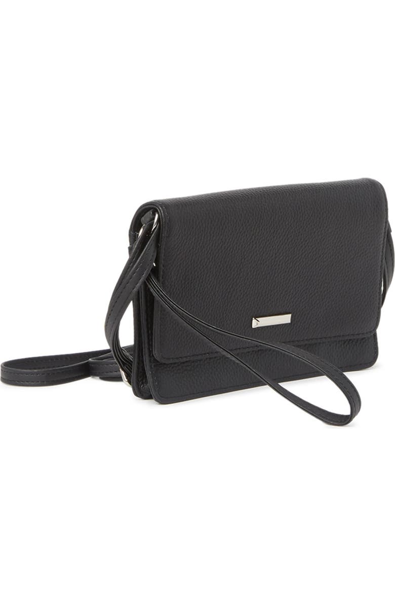 MUNDI SMALL LEATHER GOODS Kimberly Leather Crossbody Wristlet Bag, Alternate, color,