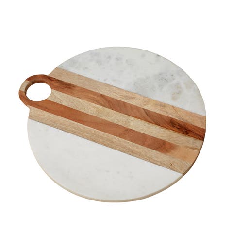 Moa Marble & Wood Round Board