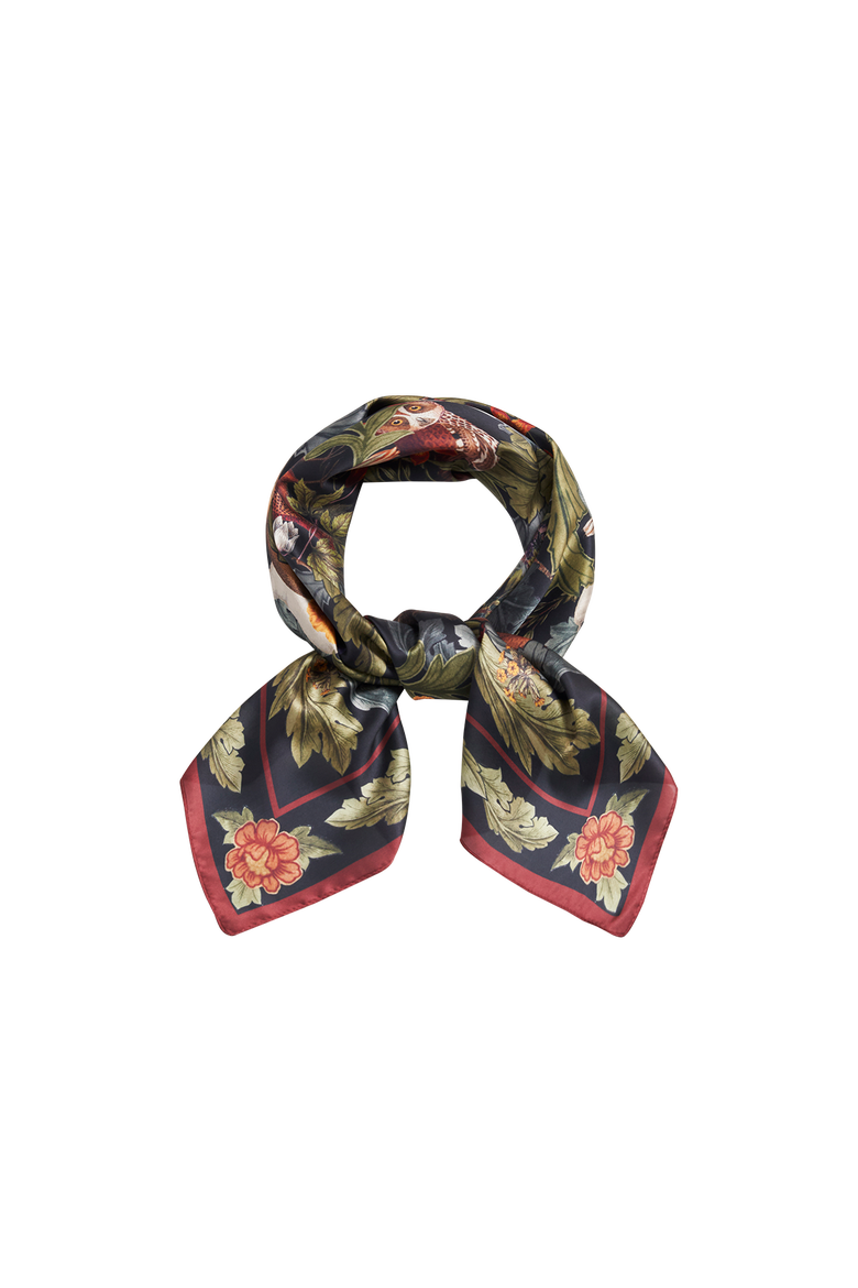 Woodland Solstice Square Scarf, Alternate, color, Forest Green