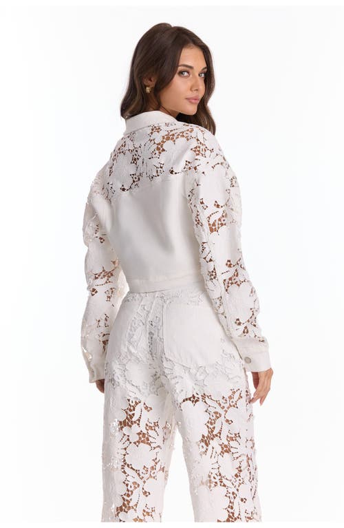 The Noli Shop Celeste Jean Jacket In White