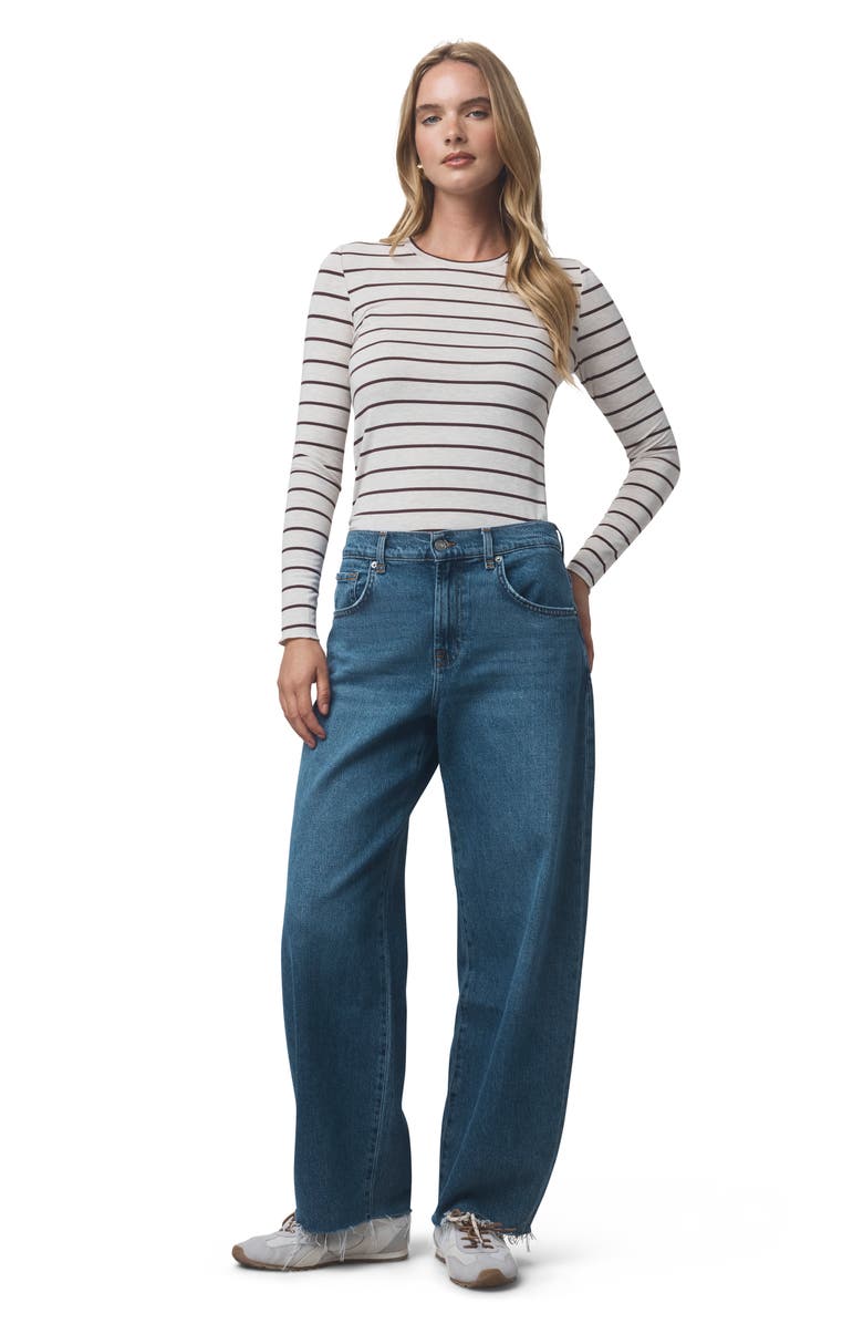 Splendid Stripe Long Sleeve Tee, Alternate, color, P Ok H/Lt Cdr H