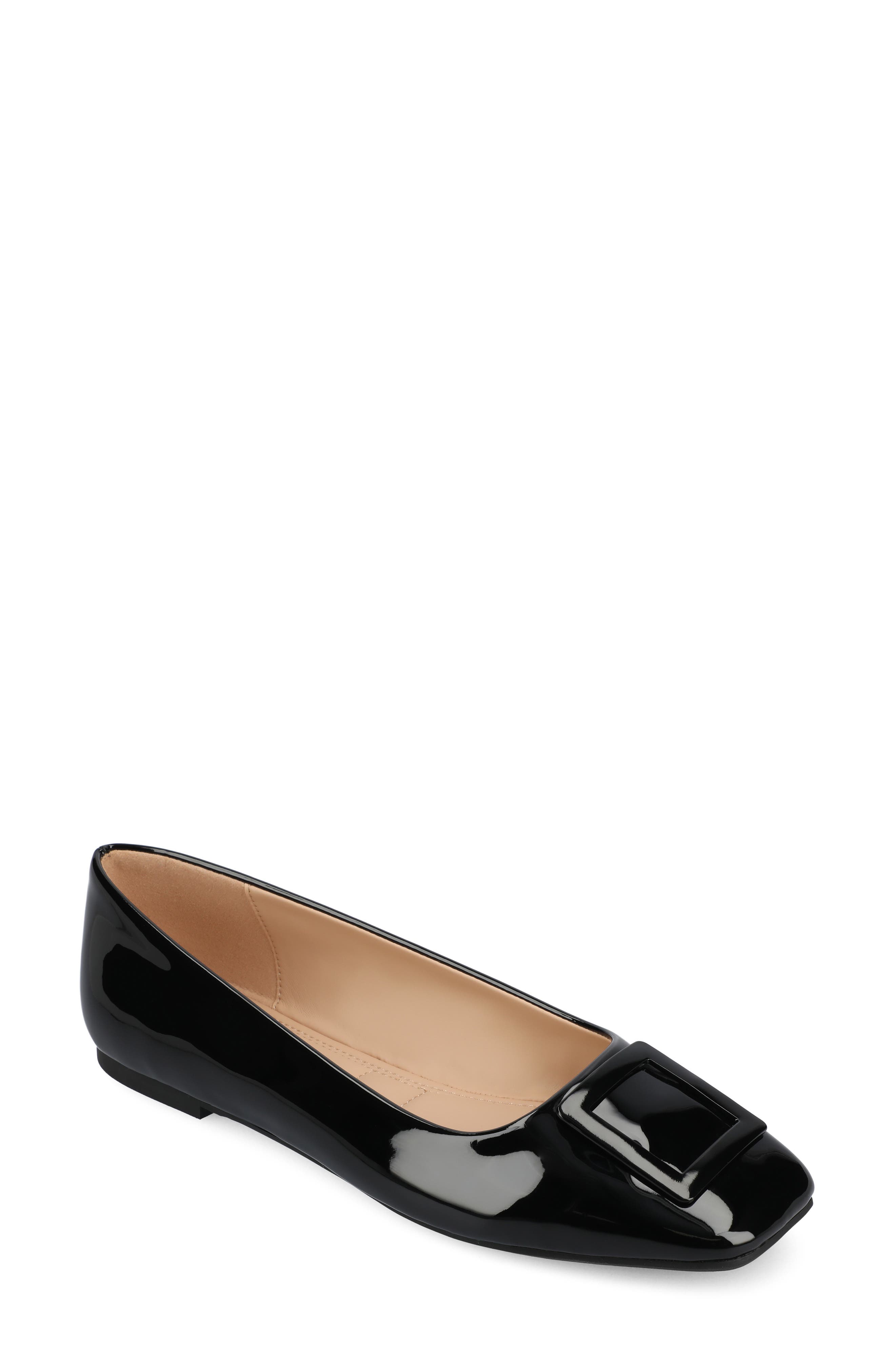 Journee Collection Zimia Square Buckle Flat