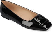 Journee Collection Zimia Square Buckle Flat