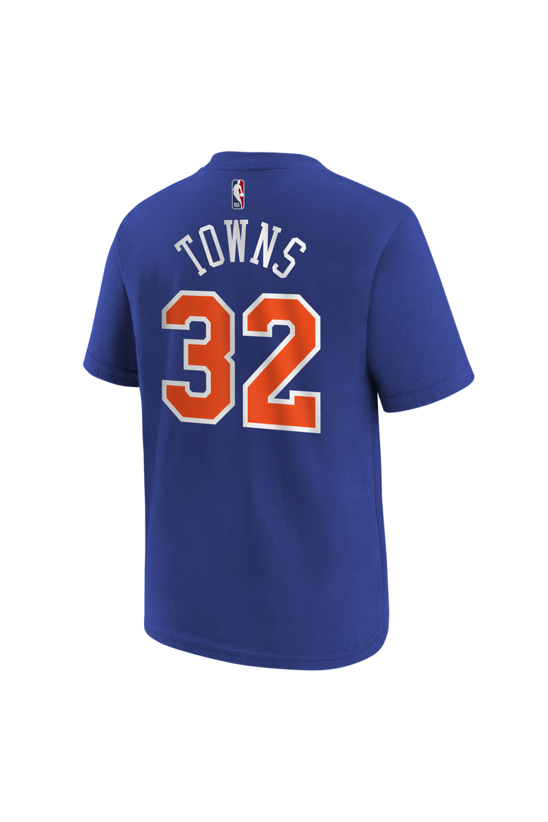 Youth Nike Karl-Anthony Towns Blue New York Knicks Icon Name & Number T-Shirt, Alternate, color, Blue