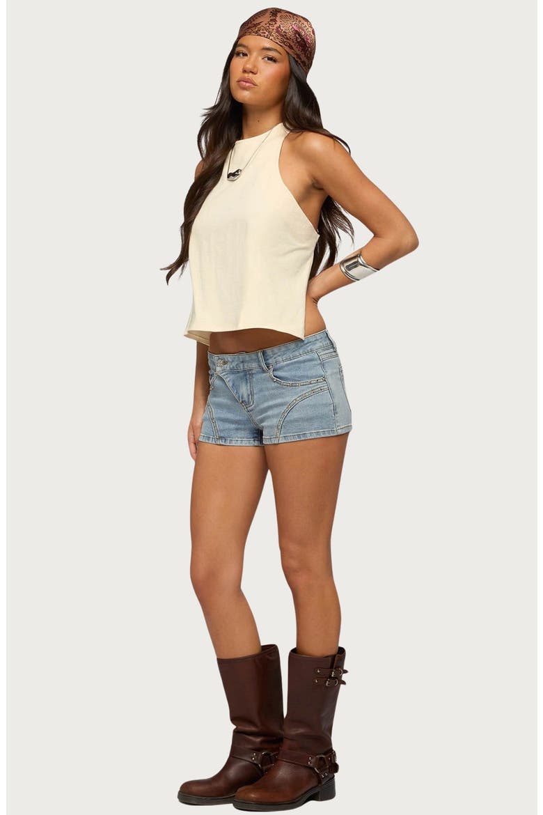 Nerida Crisscross Backless Top, Alternate, color, CREAM