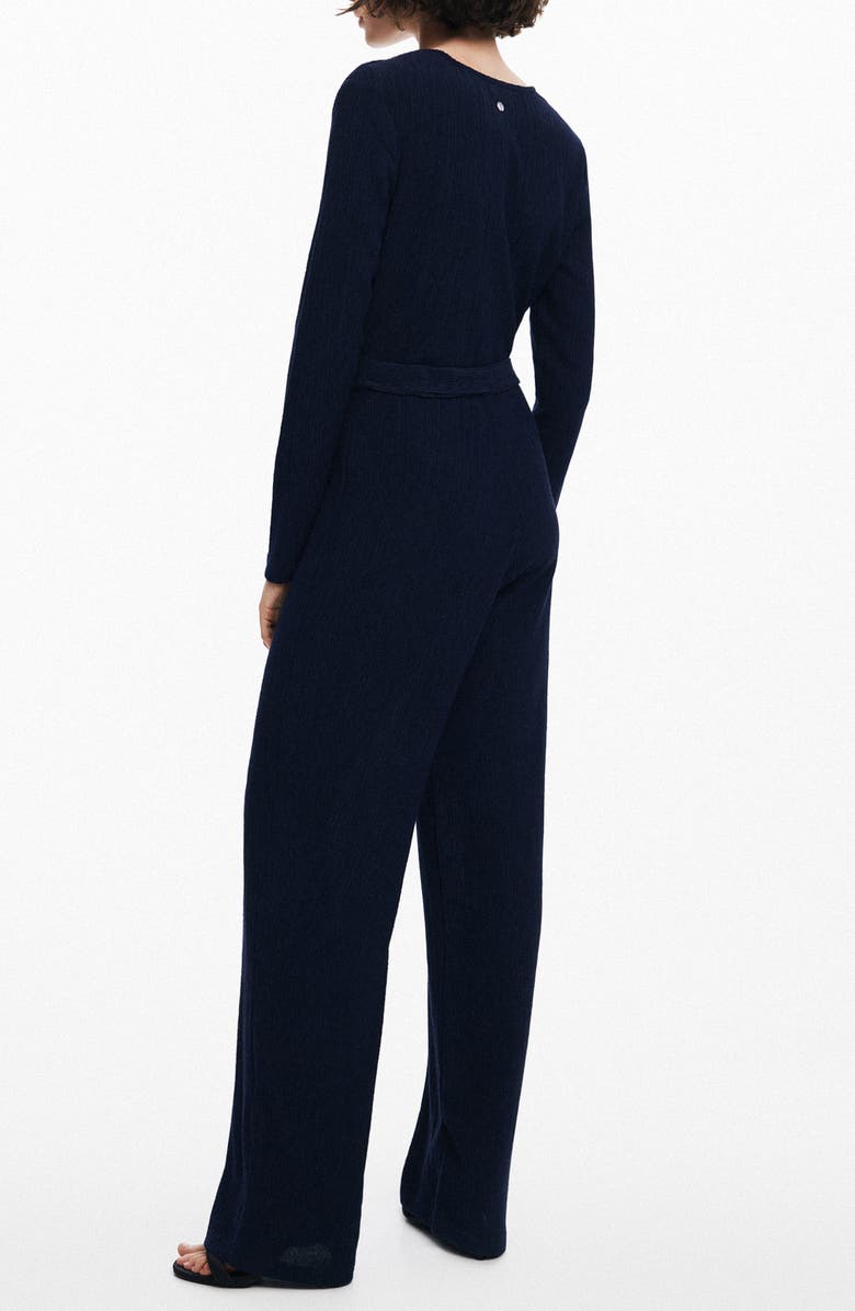 Desigual Leeds Textured Long Sleeve Jumpsuit, Alternate, color,