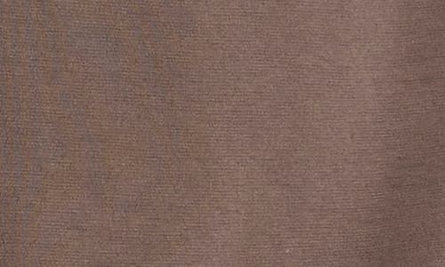 Vince Milano Stitch Johnny Collar Long Sleeve Polo In Brown