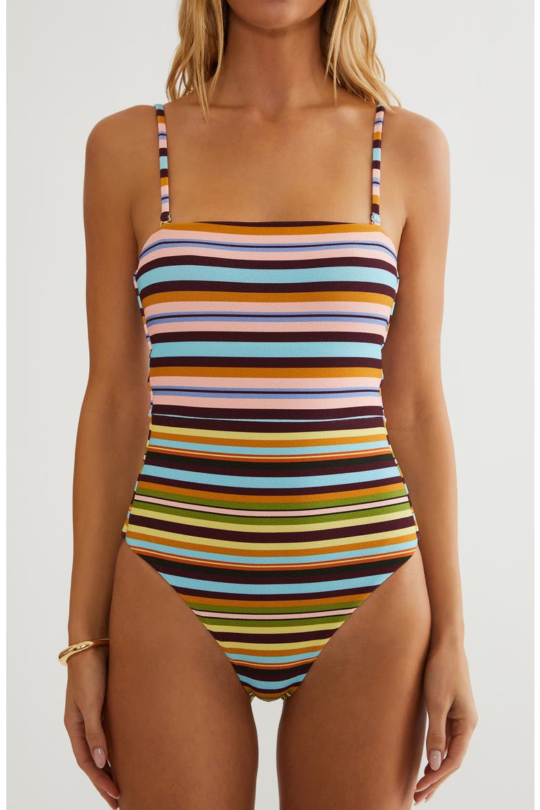 Amber One-Piece Swimsuit, Alternate, color, PARADISE STRIPE