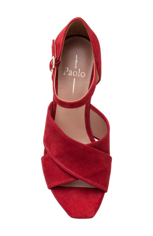 Linea Paolo Imogene Platform Sandal In Red