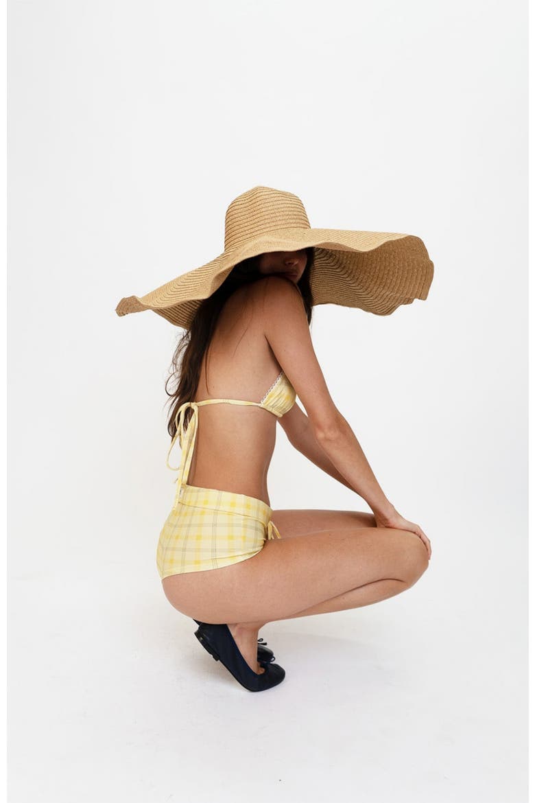 Tankini Bottom, Alternate, color, Yellow Plaid