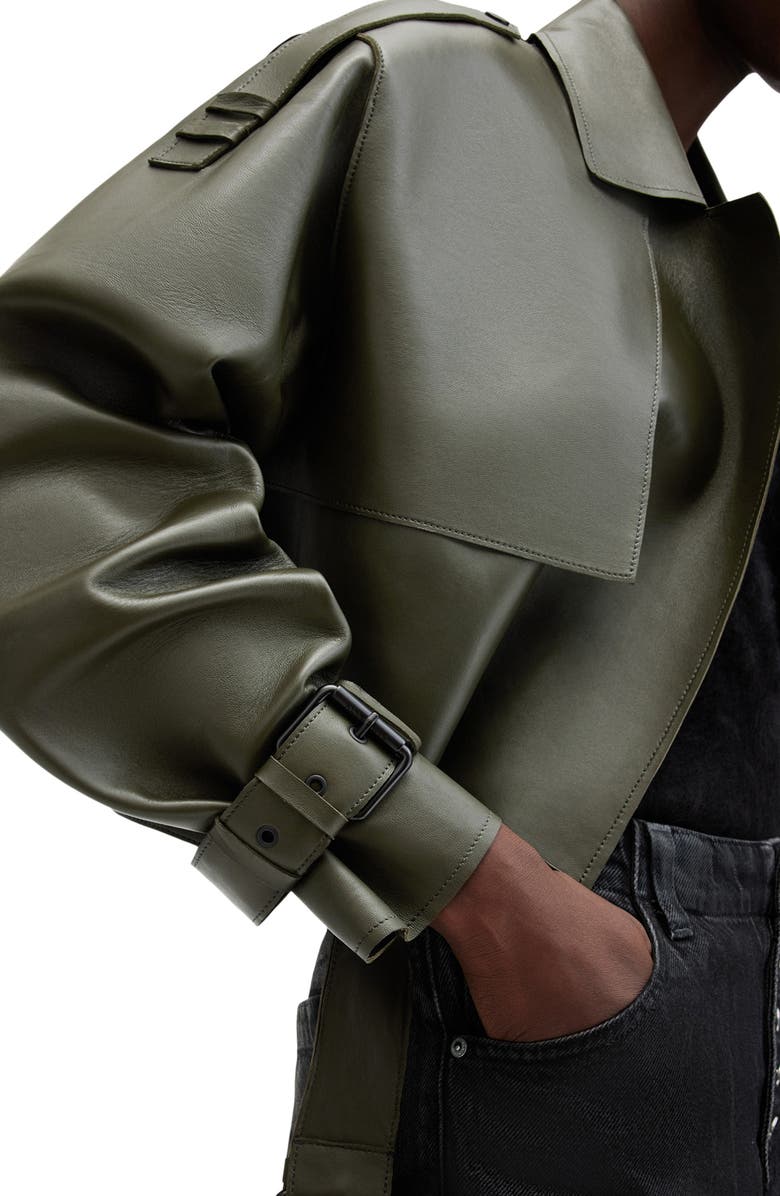 AllSaints Ophelia Bonded Leather Jacket, Alternate, color, 