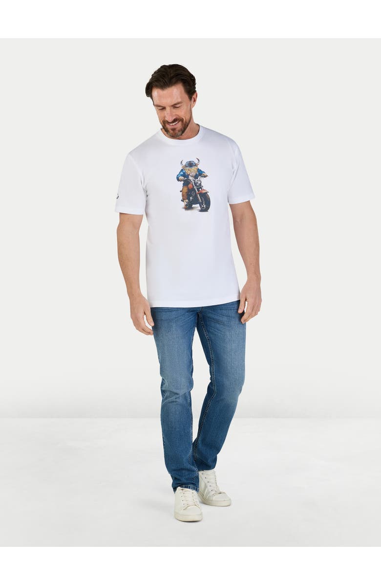 Raging Bull Biker Bully Boy T-Shirt, Alternate, color, White