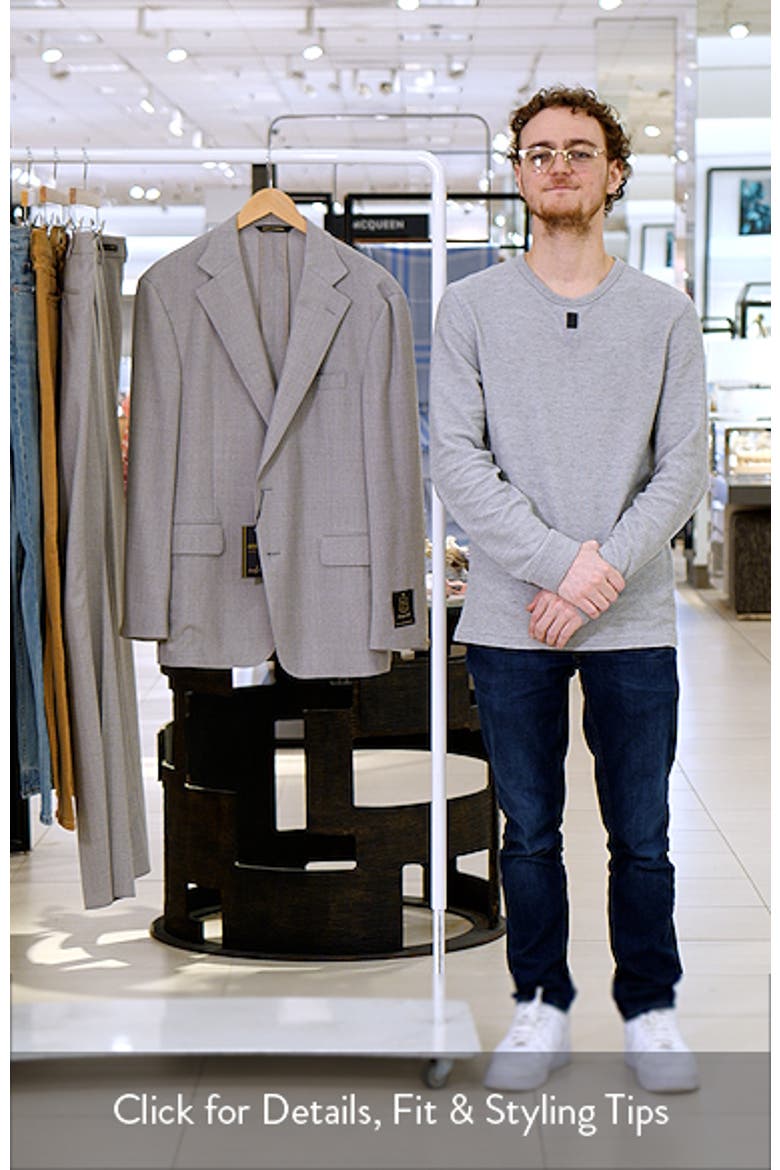 Weightless Light Grey Stretch Wool Suit Jacket video