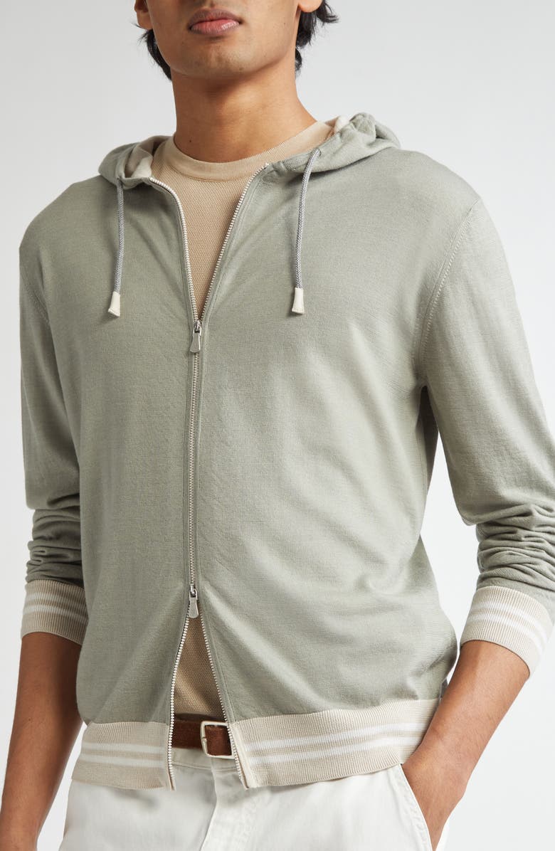 Eleventy Hooded Full Zip Cardigan, Alternate, color, 
